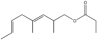 Propionic acid 2,4-dimethyl-3,6-octadienyl ester Structure