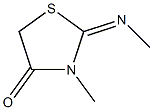 3-Methyl-2-(methylimino)thiazolidin-4-one Structure