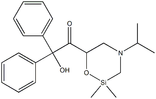 4-Isopropyl-6-benziloyl-2,2-dimethyl-2-silamorpholine Struktur