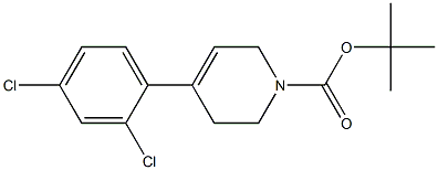 1-(tert-Butyloxycarbonyl)-4-(2,4-dichlorophenyl)-1,2,3,6-tetrahydropyridine,,结构式
