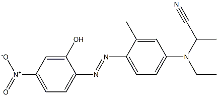 2-[4-[(1-Cyanoethyl)(ethyl)amino]-2-methylphenylazo]-5-nitrophenol,,结构式