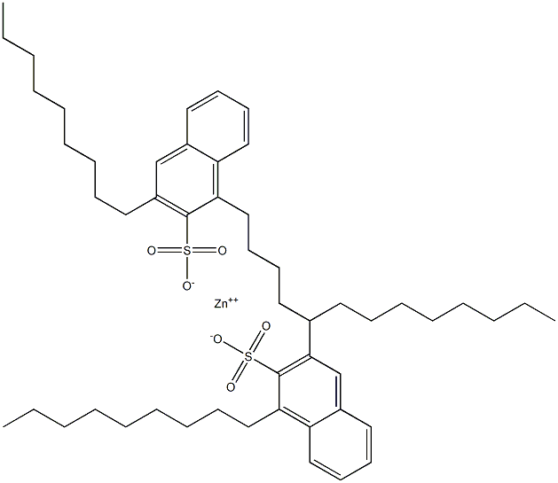 Bis(1,3-dinonyl-2-naphthalenesulfonic acid)zinc salt Structure