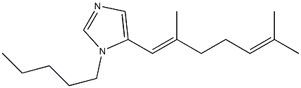 1-Pentyl-5-[(E)-2,6-dimethyl-1,5-heptadienyl]-1H-imidazole 结构式
