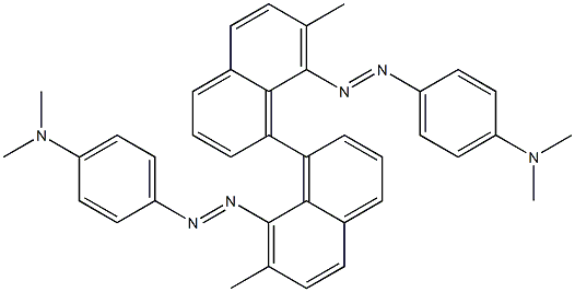 4,4'-Bis(4-dimethylaminophenylazo)-3,3'-dimethyl-5,5'-binaphthalene 结构式