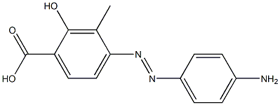 4'-Aminophenylazo-2-hydroxy-3-methylbenzoic acid Structure