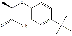 [R,(-)]-2-(p-tert-ブチルフェノキシ)プロピオンアミド 化学構造式