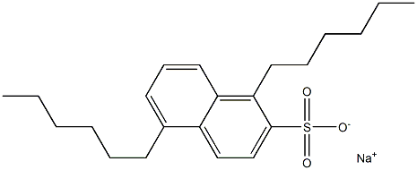 1,5-Dihexyl-2-naphthalenesulfonic acid sodium salt Struktur