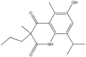 6-Hydroxy-8-isopropyl-3,5-dimethyl-3-propylquinoline-2,4(1H,3H)-dione,,结构式