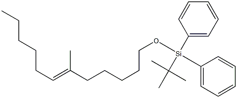 (E)-1-[(tert-Butyl)diphenylsilyloxy]-6-methyl-6-dodecene,,结构式