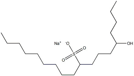 5-Hydroxyoctadecane-9-sulfonic acid sodium salt,,结构式