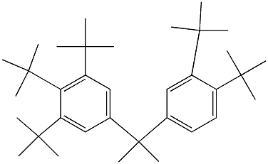 2-(3,4,5-Tri-tert-butylphenyl)-2-(3,4-di-tert-butylphenyl)propane,,结构式