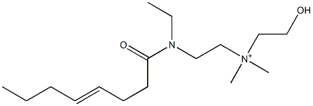 2-[N-Ethyl-N-(4-octenoyl)amino]-N-(2-hydroxyethyl)-N,N-dimethylethanaminium,,结构式