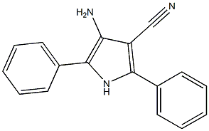2,5-ジフェニル-3-アミノ-1H-ピロール-4-カルボニトリル 化学構造式