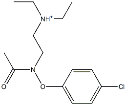 N-[2-(4-Chlorophenoxymethylcarbonylamino)ethyl]-N,N-diethylaminium Structure