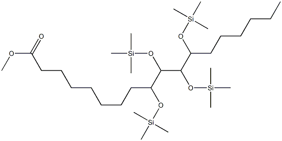 9,10,11,12-Tetrakis(trimethylsiloxy)octadecanoic acid methyl ester Structure