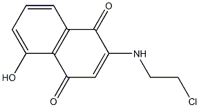 5-ヒドロキシ-2-(2-クロロエチルアミノ)-1,4-ナフトキノン 化学構造式