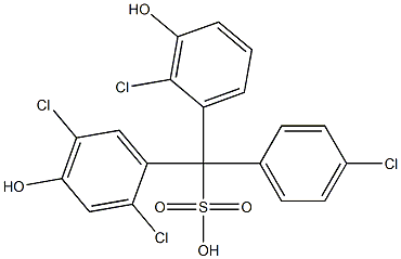 (4-Chlorophenyl)(2-chloro-3-hydroxyphenyl)(2,5-dichloro-4-hydroxyphenyl)methanesulfonic acid|