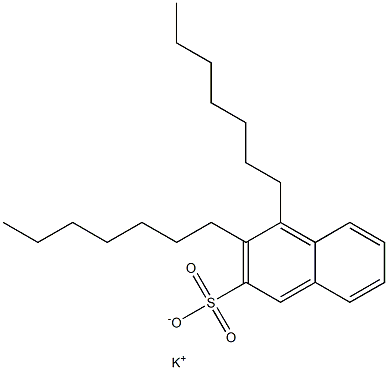 3,4-Diheptyl-2-naphthalenesulfonic acid potassium salt Structure