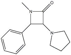 1-Methyl-3-(1-pyrrolidyl)-4-phenylazetidin-2-one Struktur