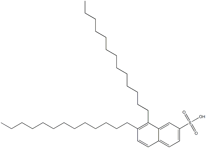 7,8-ジトリデシル-2-ナフタレンスルホン酸 化学構造式