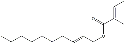 (E)-2-Methyl-2-butenoic acid 2-decenyl ester,,结构式