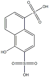 1-ヒドロキシ-2,5-ナフタレンジスルホン酸 化学構造式