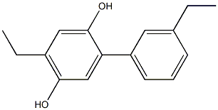 2-(3-Ethylphenyl)-5-ethylbenzene-1,4-diol Structure