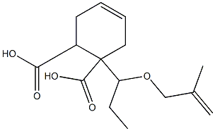 4-Cyclohexene-1,2-dicarboxylic acid hydrogen 1-[1-(methallyloxy)propyl] ester Structure