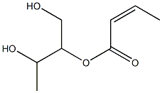 Isocrotonic acid 2-hydroxy-1-hydroxymethylpropyl ester Struktur