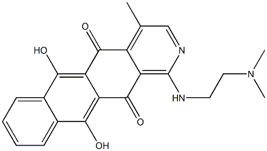 1-[[2-(ジメチルアミノ)エチル]アミノ]-4-メチル-6,11-ジヒドロキシナフト[2,3-g]イソキノリン-5,12-ジオン 化学構造式
