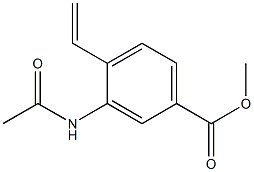 3-Acetylamino-4-ethenylbenzoic acid methyl ester,,结构式