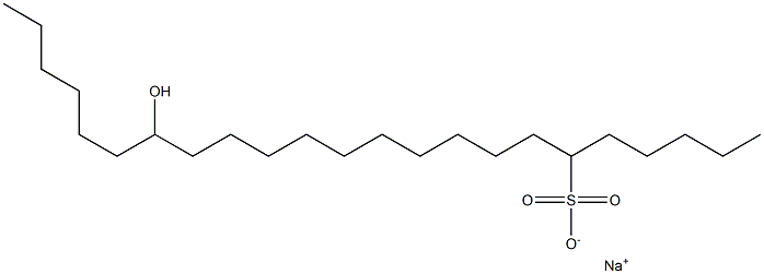 17-ヒドロキシトリコサン-6-スルホン酸ナトリウム 化学構造式