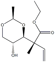 (2R,4S,5R)-4-[(1R)-1-(Ethoxycarbonyl)methyl-2-propenyl]-2-methyl-1,3-dioxan-5-ol 结构式
