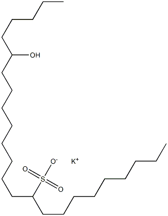 19-ヒドロキシテトラコサン-10-スルホン酸カリウム 化学構造式