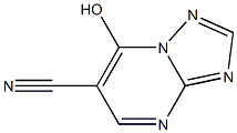 7-ヒドロキシ[1,2,4]トリアゾロ[1,5-a]ピリミジン-6-カルボニトリル 化学構造式