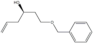 (R)-1-(ベンジルオキシ)-3-ヒドロキシ-5-ヘキセン 化学構造式