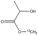 2-Hydroxy(1-13C)propionic acid methyl ester,,结构式