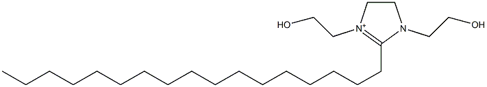 2-Heptadecyl-4,5-dihydro-1,3-bis(2-hydroxyethyl)-1H-imidazol-3-ium,,结构式