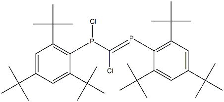 (Z)-1,3-ビス[2,4,6-トリ(tert-ブチル)フェニル]-2,3-ジクロロ-1,3-ジホスファ-1-プロペン 化学構造式
