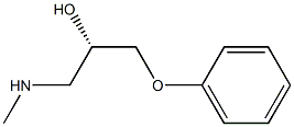 (2S)-1-メチルアミノ-3-フェノキシ-2-プロパノール 化学構造式