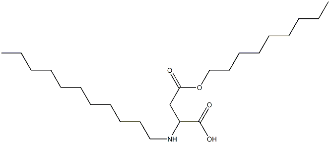 2-ウンデシルアミノ-3-(ノニルオキシカルボニル)プロピオン酸 化学構造式