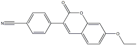3-(4-Cyanophenyl)-7-ethoxy-2H-1-benzopyran-2-one,,结构式