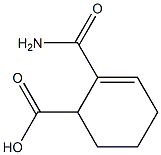 2-カルバモイル-2-シクロヘキセン-1-カルボン酸 化学構造式