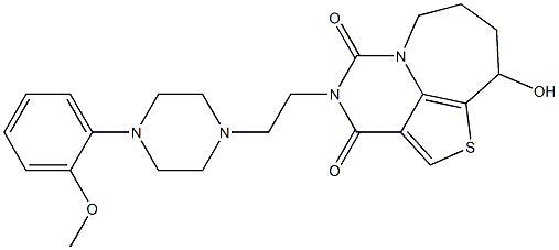 6,7,8,9-Tetrahydro-9-hydroxy-4-[2-[[4-(2-methoxyphenyl)piperazin]-1-yl]ethyl]-5H-4,5a-diaza-1-thia-1H-benz[cd]azulene-3,5(4H)-dione Structure