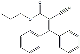 2-Cyano-3,3-diphenylpropenoic acid propyl ester,,结构式