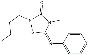 4-Methyl-2-butyl-5-(phenylimino)-4,5-dihydro-1,2,4-thiadiazol-3(2H)-one,,结构式