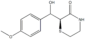 Dihydro-2-[(S)-hydroxy(4-methoxyphenyl)methyl]-2H-1,4-thiazin-3(4H)-one,,结构式