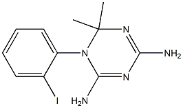 2,4-Diamino-6,6-dimethyl-5,6-dihydro-5-(2-iodophenyl)-1,3,5-triazine Structure