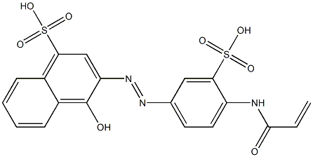 4-Hydroxy-3-[[4-[(1-oxo-2-propenyl)amino]-3-sulfophenyl]azo]-1-naphthalenesulfonic acid Struktur