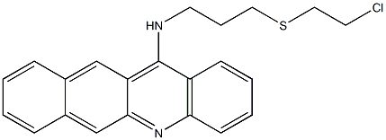 N-[3-[(2-クロロエチル)チオ]プロピル]ベンゾ[b]アクリジン-12-アミン 化学構造式